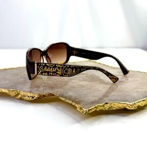 Coach Brown S3005 Gold Accent Sunglasses